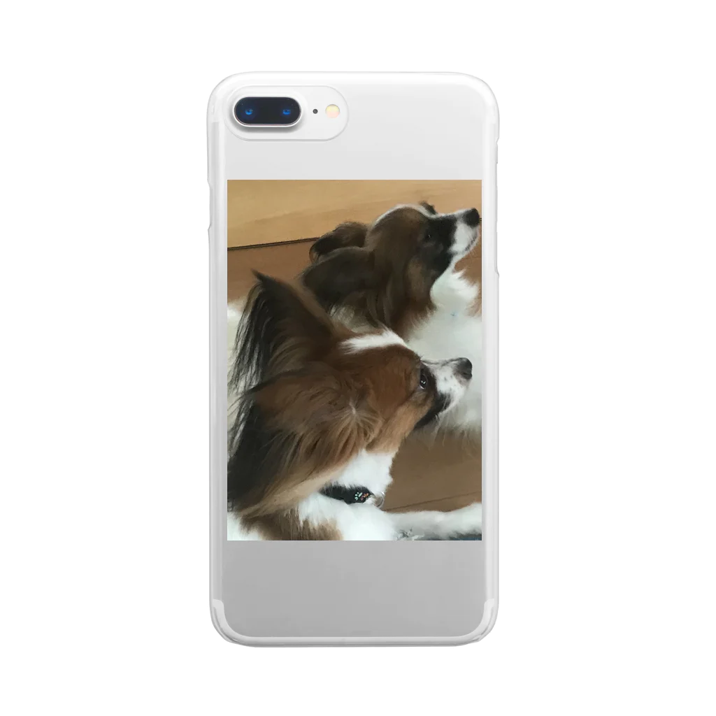 moon_marshallのアツアツ犬 Clear Smartphone Case