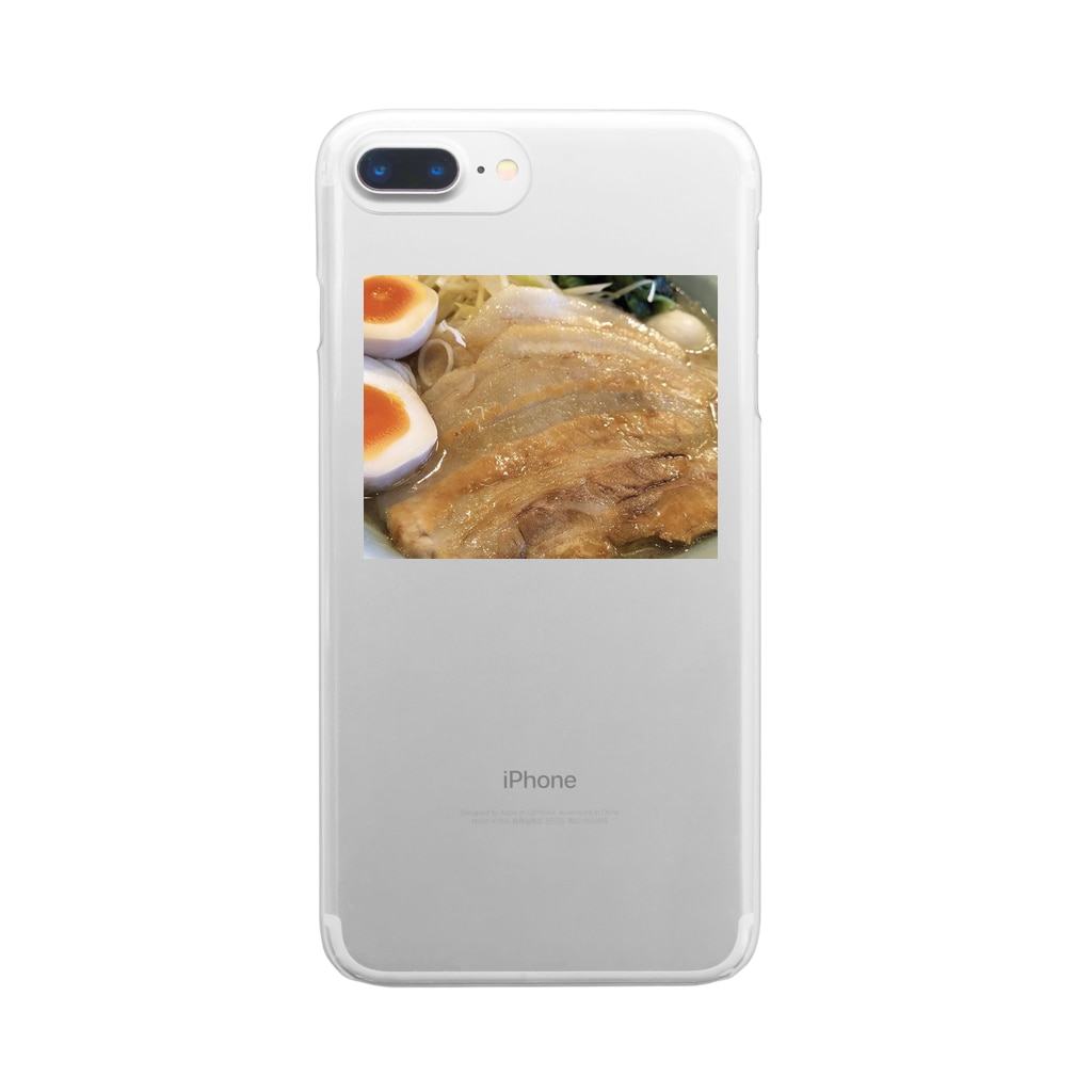 ニブイチ屋のチャーシュー推せる Clear Smartphone Case