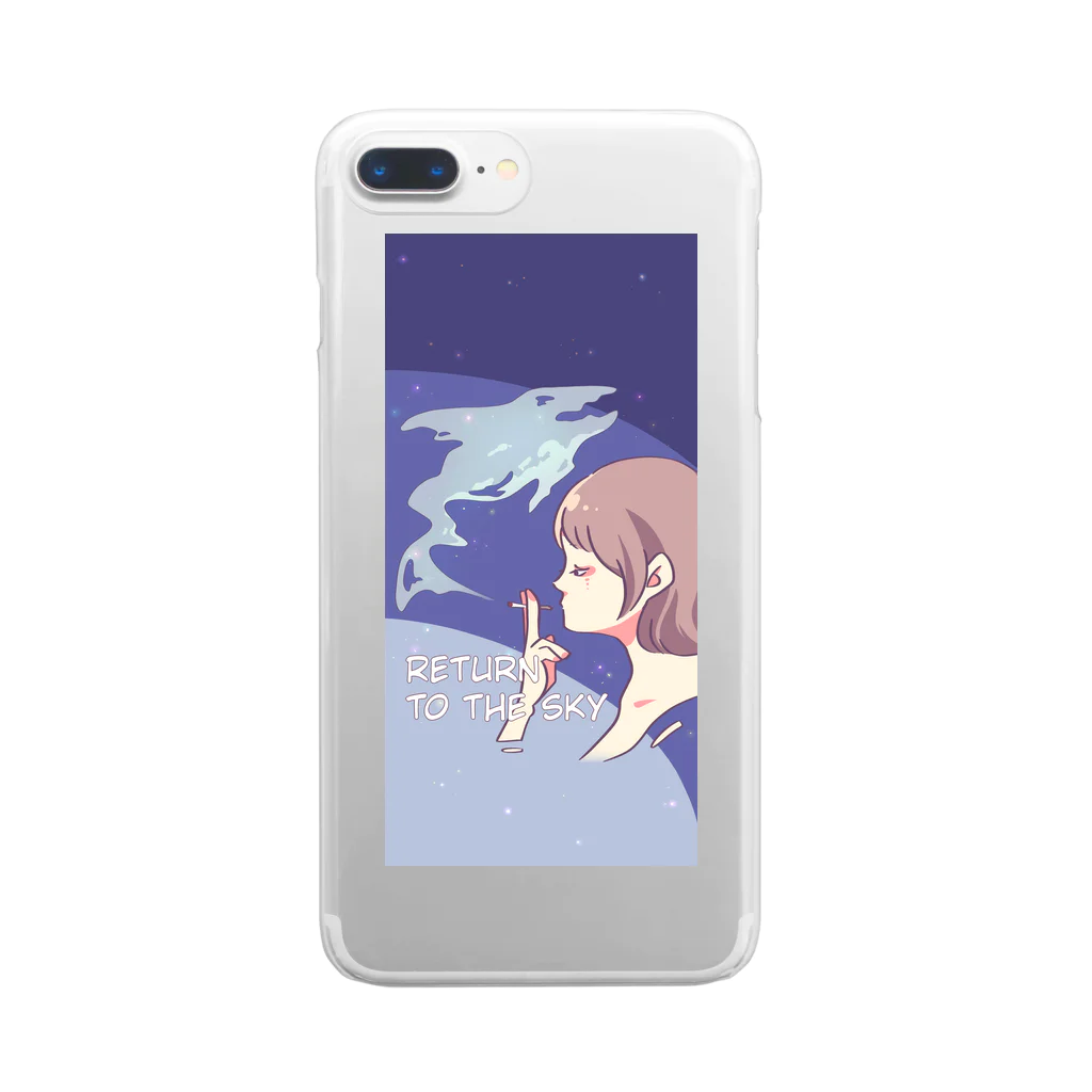 Cocohashop*のReturn to the sky Clear Smartphone Case