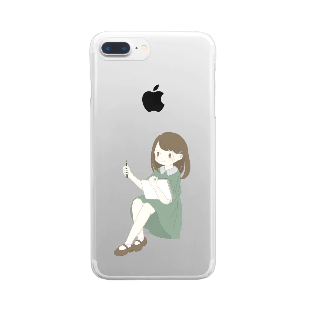 うき＊*の絵描きちゃん Clear Smartphone Case