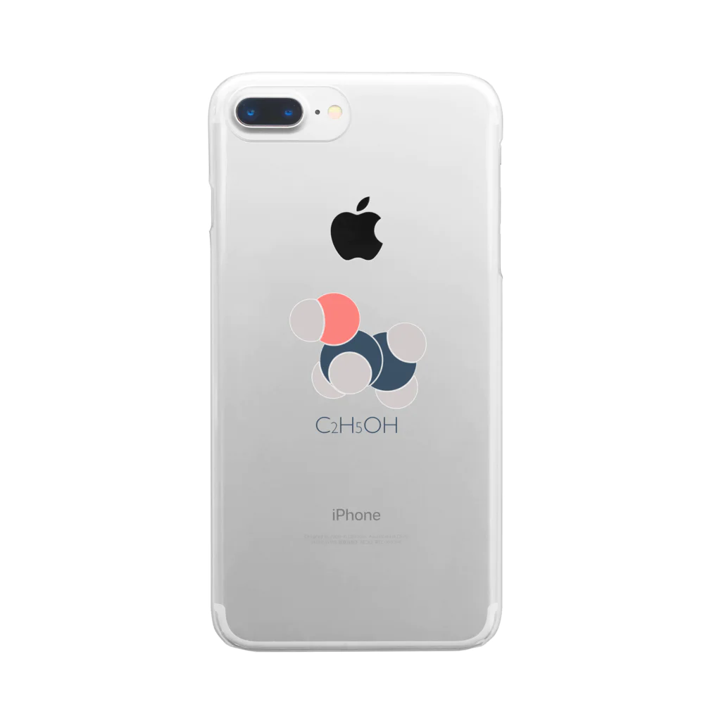 st_drop_laboratoryのエタノール C2H5OH Clear Smartphone Case