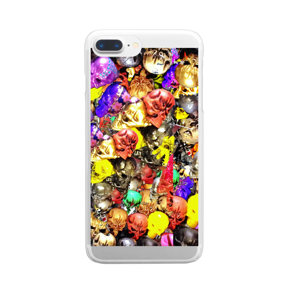 toy.the.monsters!のfull skull Clear Smartphone Case