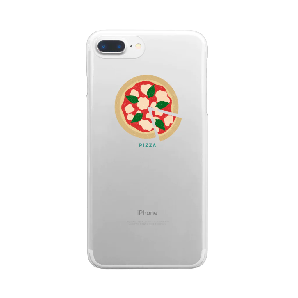 meroruのピザ クリアスマホケース