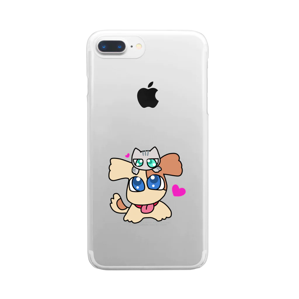 みーにゃ☆。にじいろにゃんこのにじいろにゃんこ Clear Smartphone Case