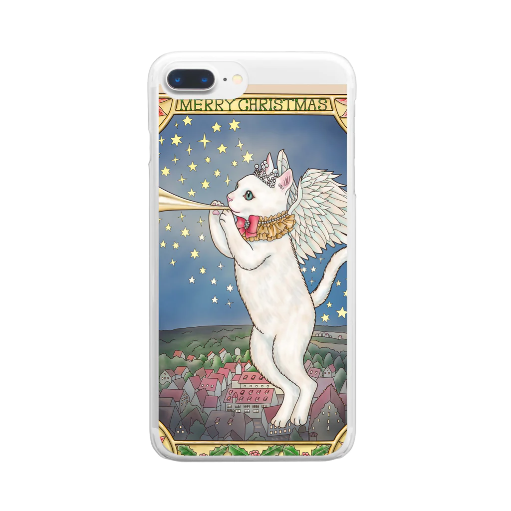 Ａｔｅｌｉｅｒ　Ｈｅｕｒｅｕｘの　ねこ天使 in Xmas Clear Smartphone Case