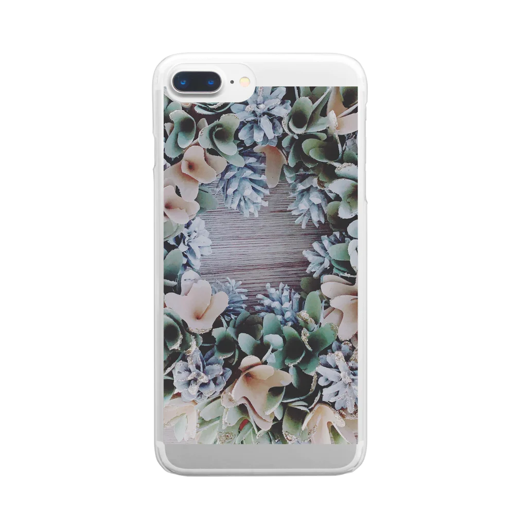 merryjoのリースのある風景♡ Clear Smartphone Case