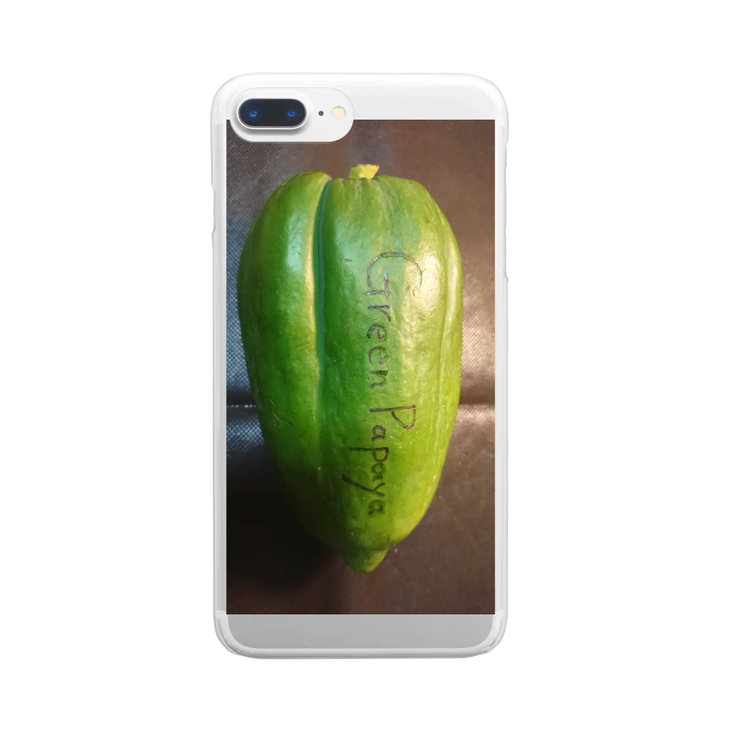 植物さんのグリーンパパイヤ Clear Smartphone Case