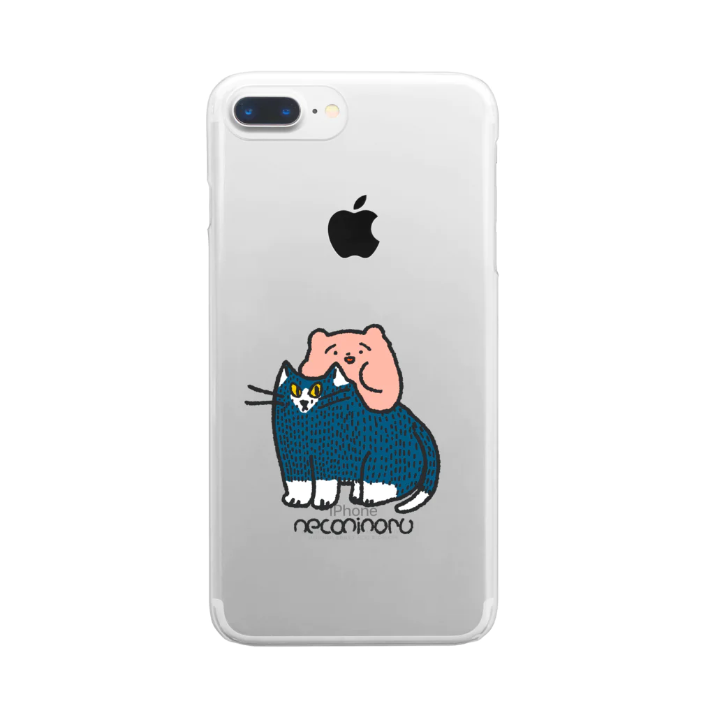 ささきさきじのねこにのる（カラー） Clear Smartphone Case