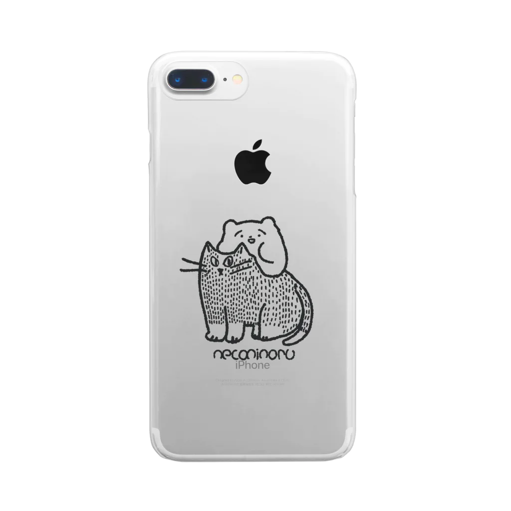 ささきさきじのねこにのる（モノ） Clear Smartphone Case