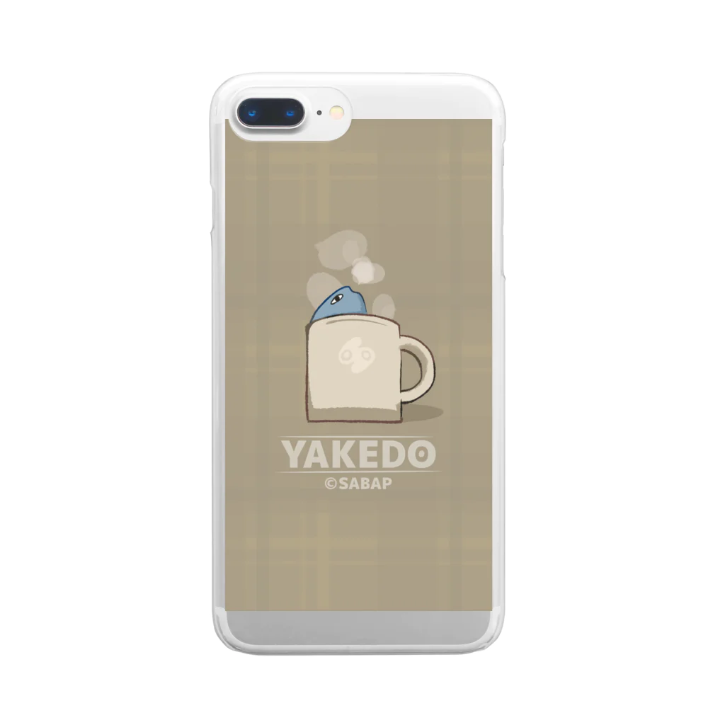 さばぴー - ONLINE SHOPのYAKEDO - sabap Clear Smartphone Case