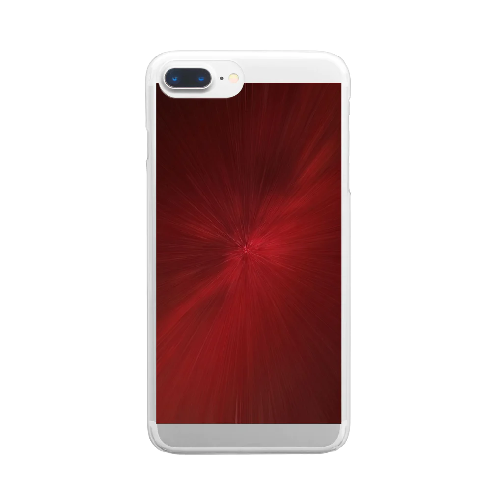 gemgemshopの放射状 赤 Clear Smartphone Case