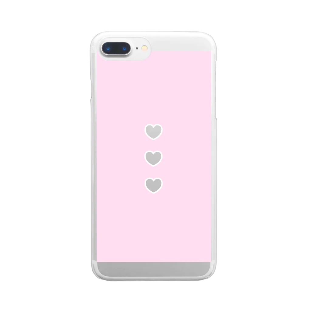 ♡ゆめちゃんのかわいいやさん♡のLove³♡シンプルハート Clear Smartphone Case