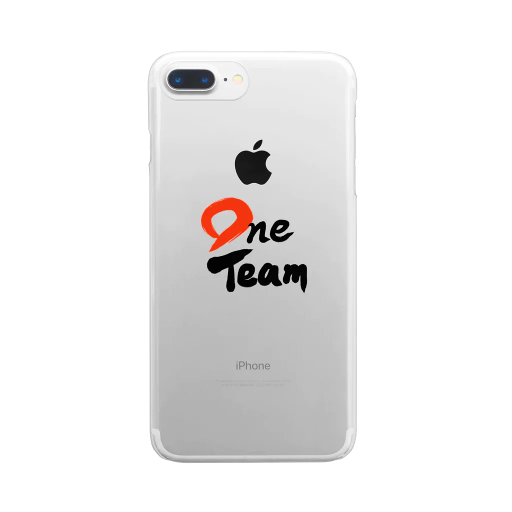 筆文字かふぇのOne Team Clear Smartphone Case