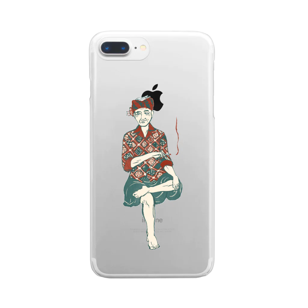 IZANAMI by Akane Yabushitaの【バリの人々】おじいちゃん Clear Smartphone Case