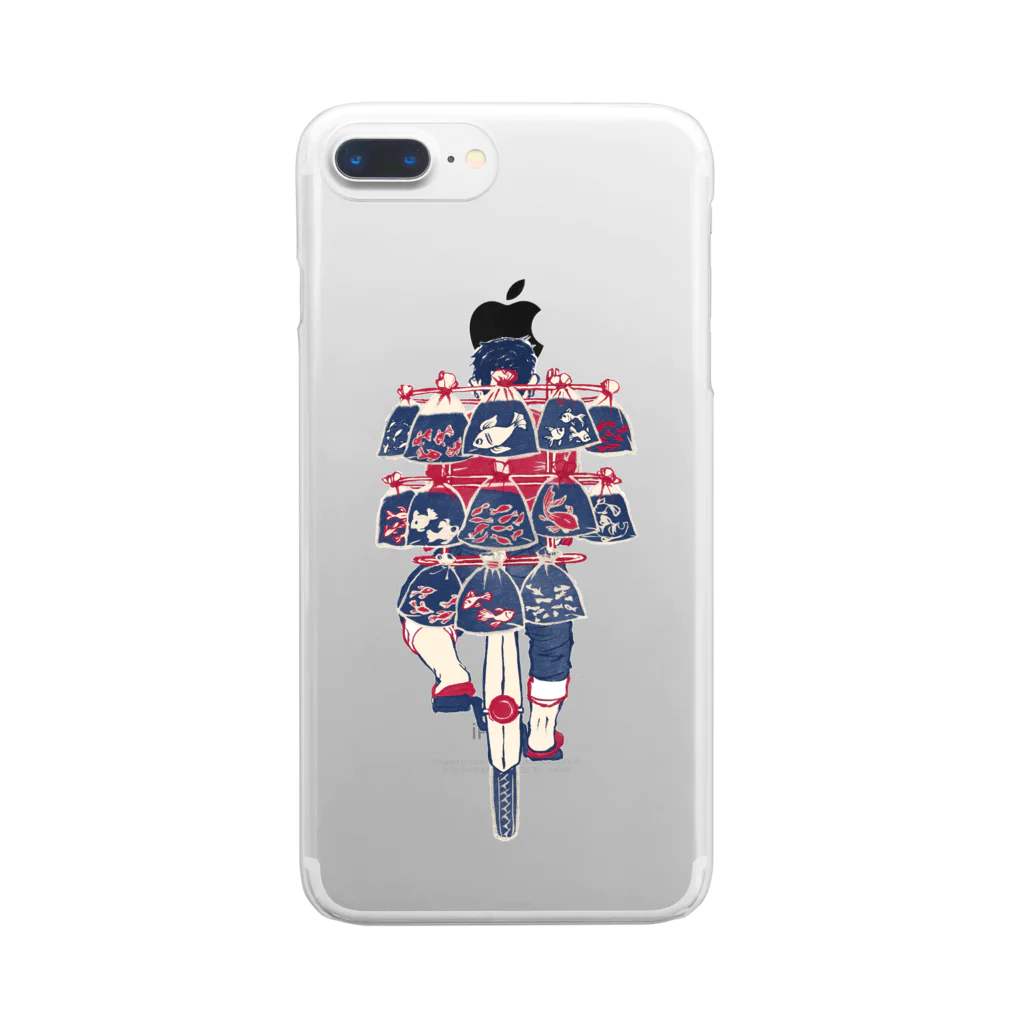 IZANAMI by Akane Yabushitaの【ベトナムの人々】自転車の金魚売り Clear Smartphone Case