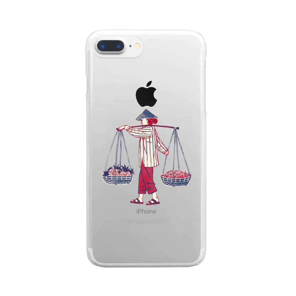 IZANAMI by Akane Yabushitaの【ベトナムの人々】渡り歩く売り子 Clear Smartphone Case