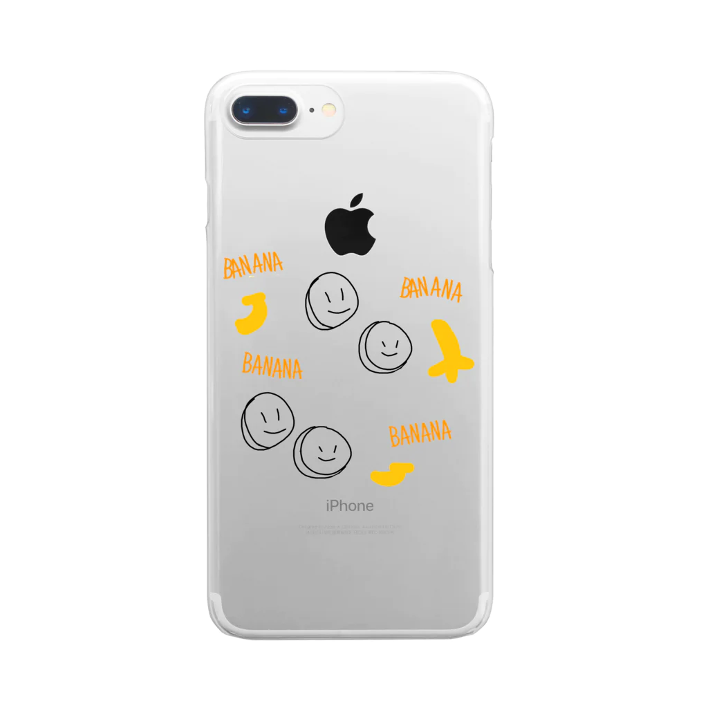 R_RのBANANA Clear Smartphone Case