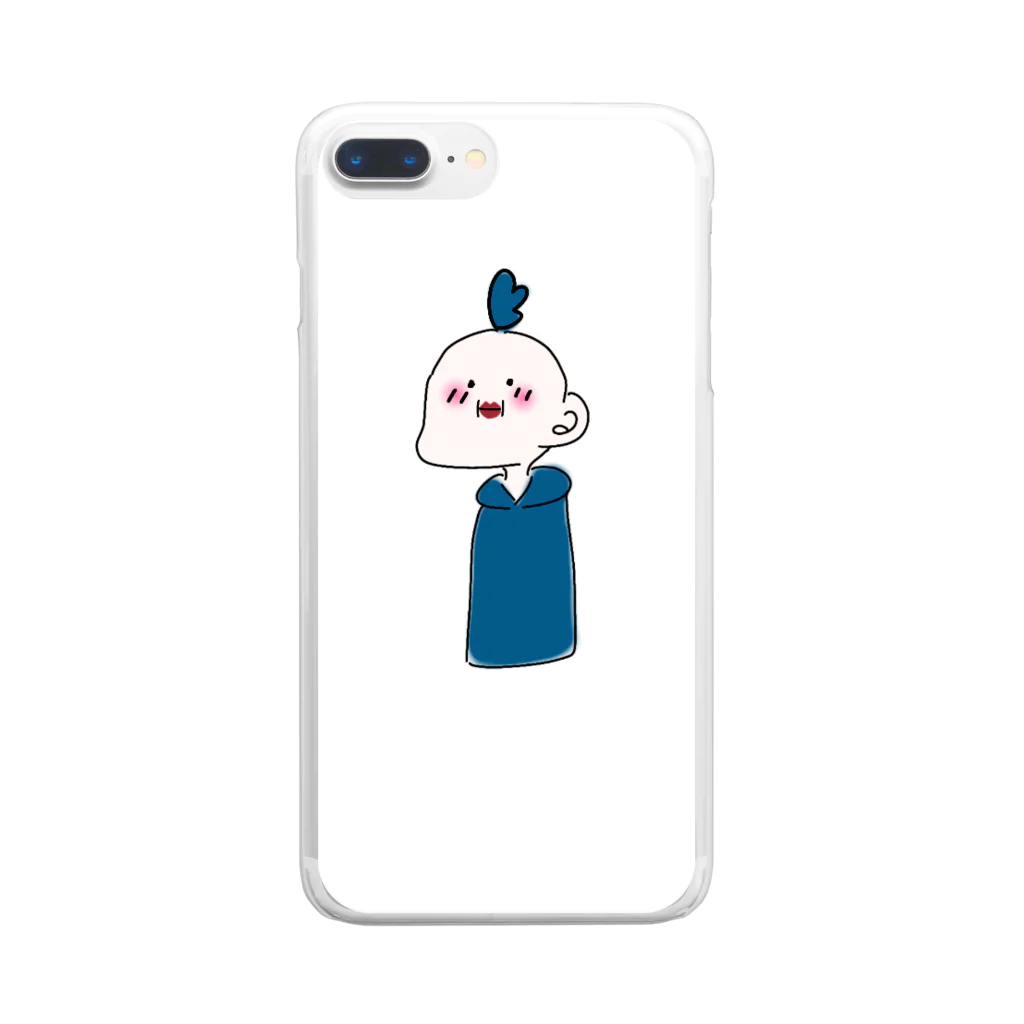 Chill_の売る気のないイラスト Clear Smartphone Case