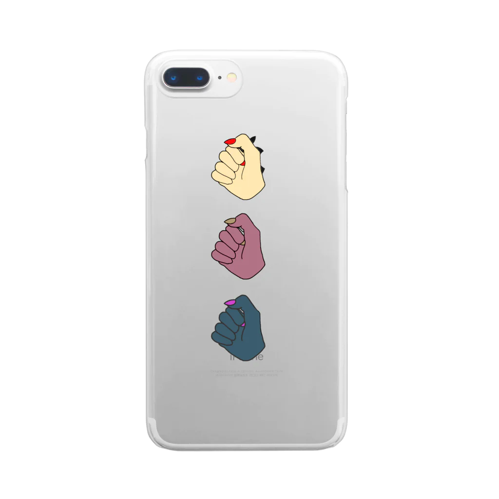 tsuhaのにぎりこぶし Clear Smartphone Case