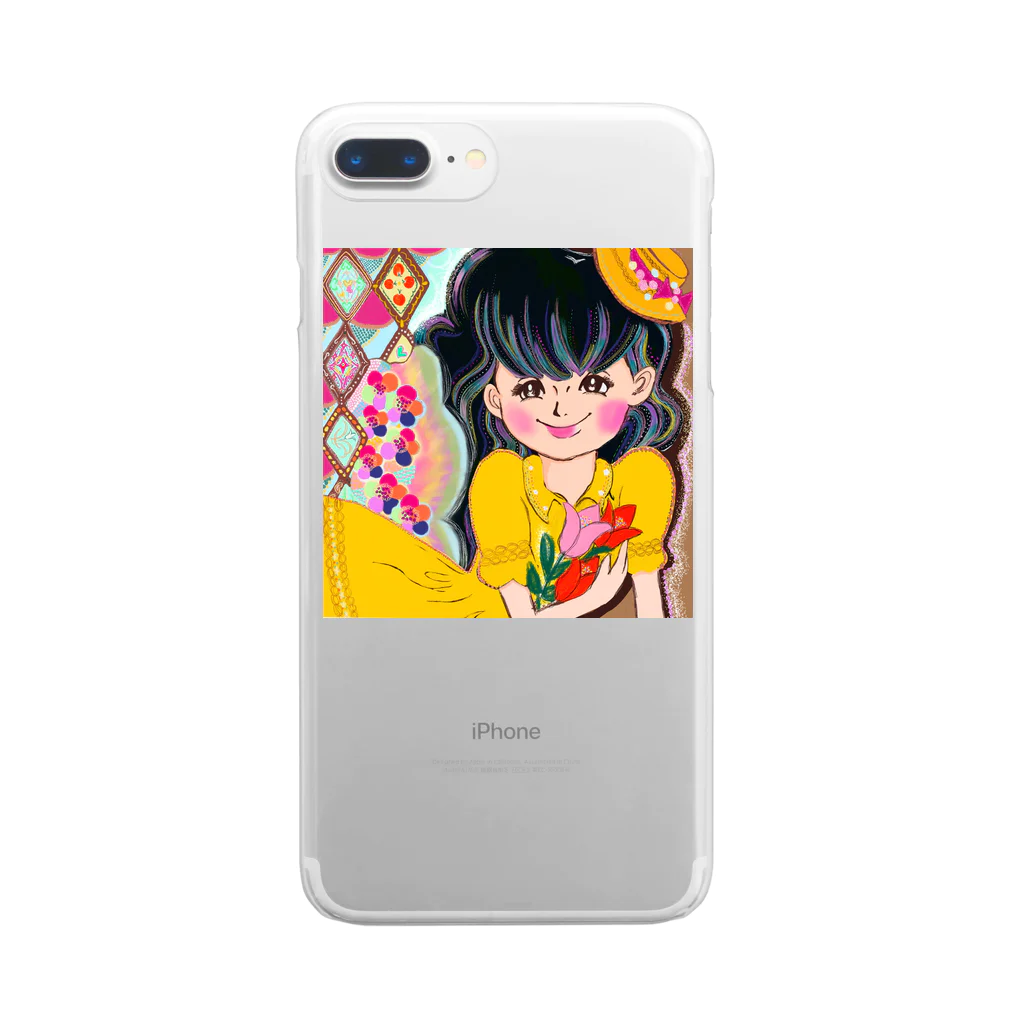 にじわたりねこの乙女の幻 Clear Smartphone Case