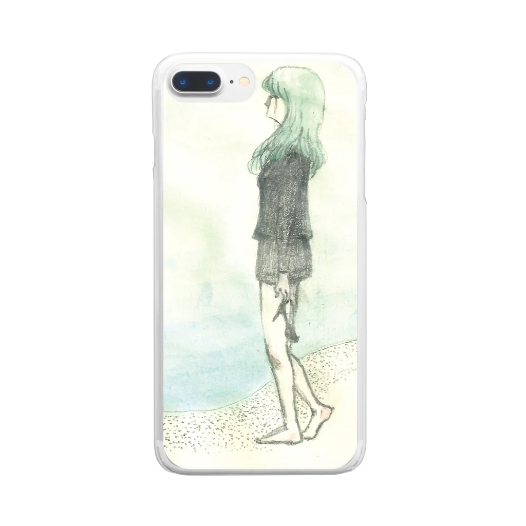 砂まみれのblue Clear Smartphone Case