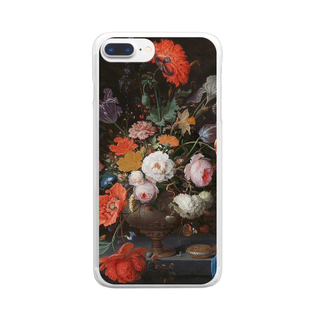 TOKYO UPROAR WORKSHOPのStill life with flowers and a watch Clear Smartphone Case