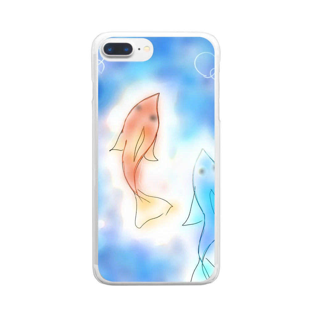 社畜すぎるちいたんの金魚 Clear Smartphone Case