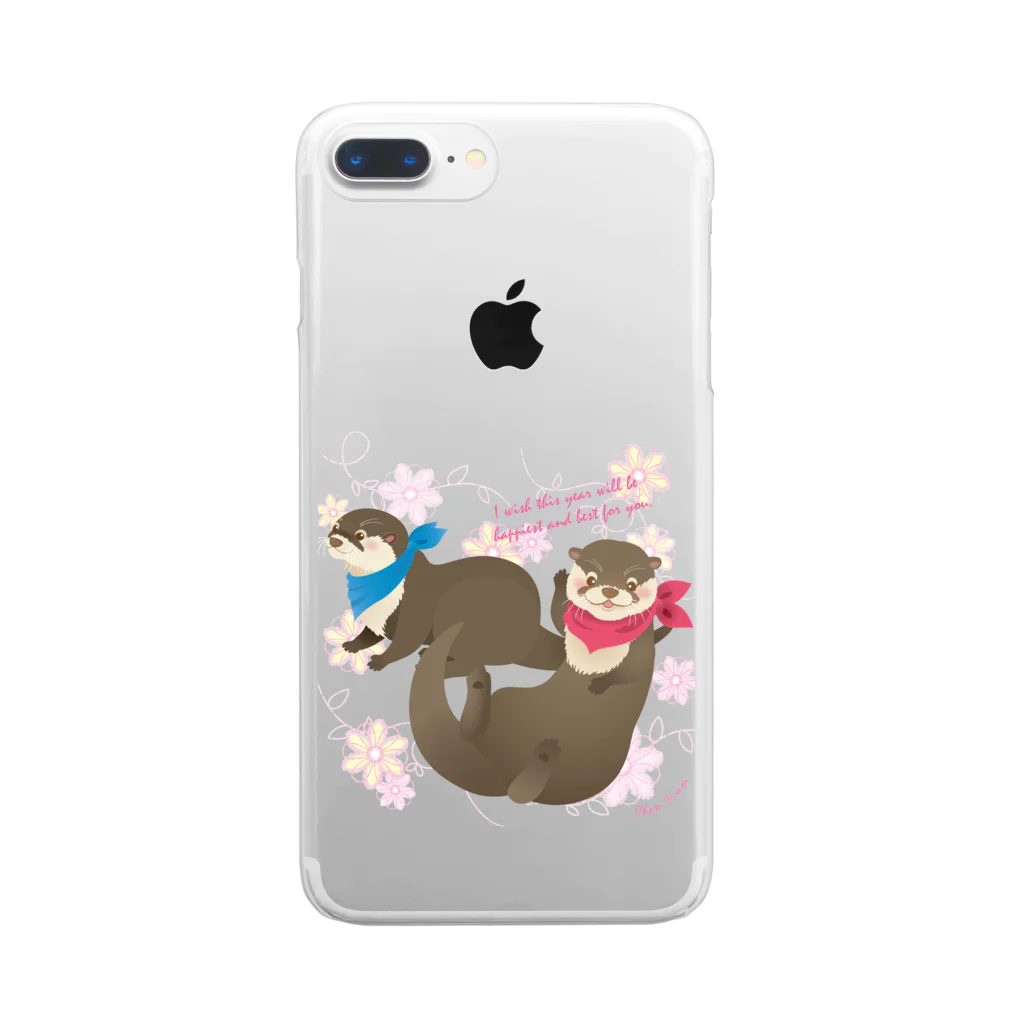 Satokostudioのカワウソ君 Clear Smartphone Case