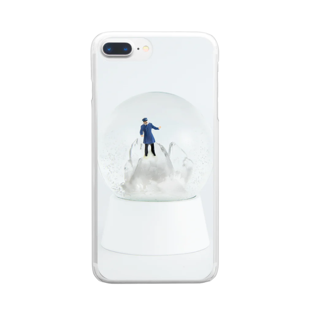 時計荘 Museum Shopの冬の駅 Clear Smartphone Case