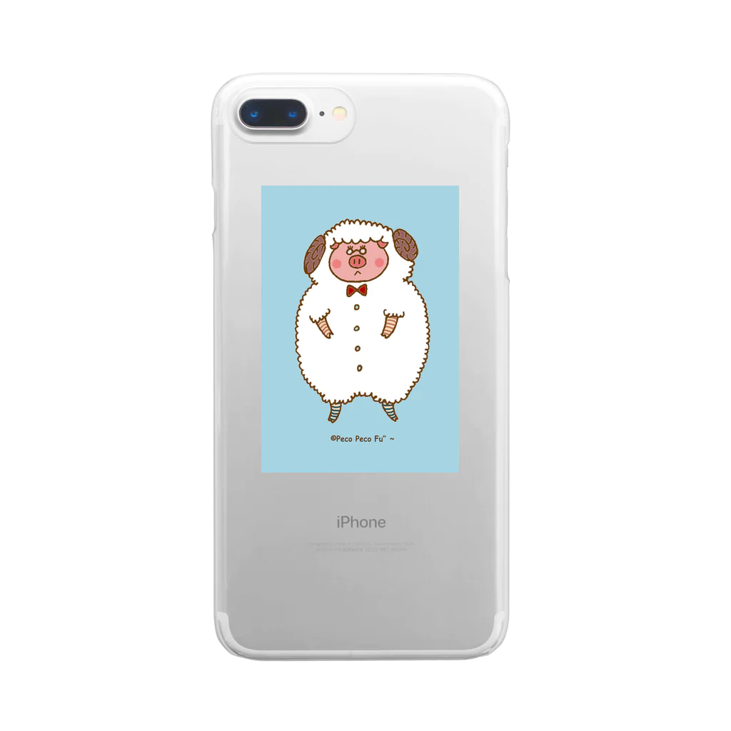 Peco Peco Boo&Carotte cocon❋のSheepig Clear Smartphone Case