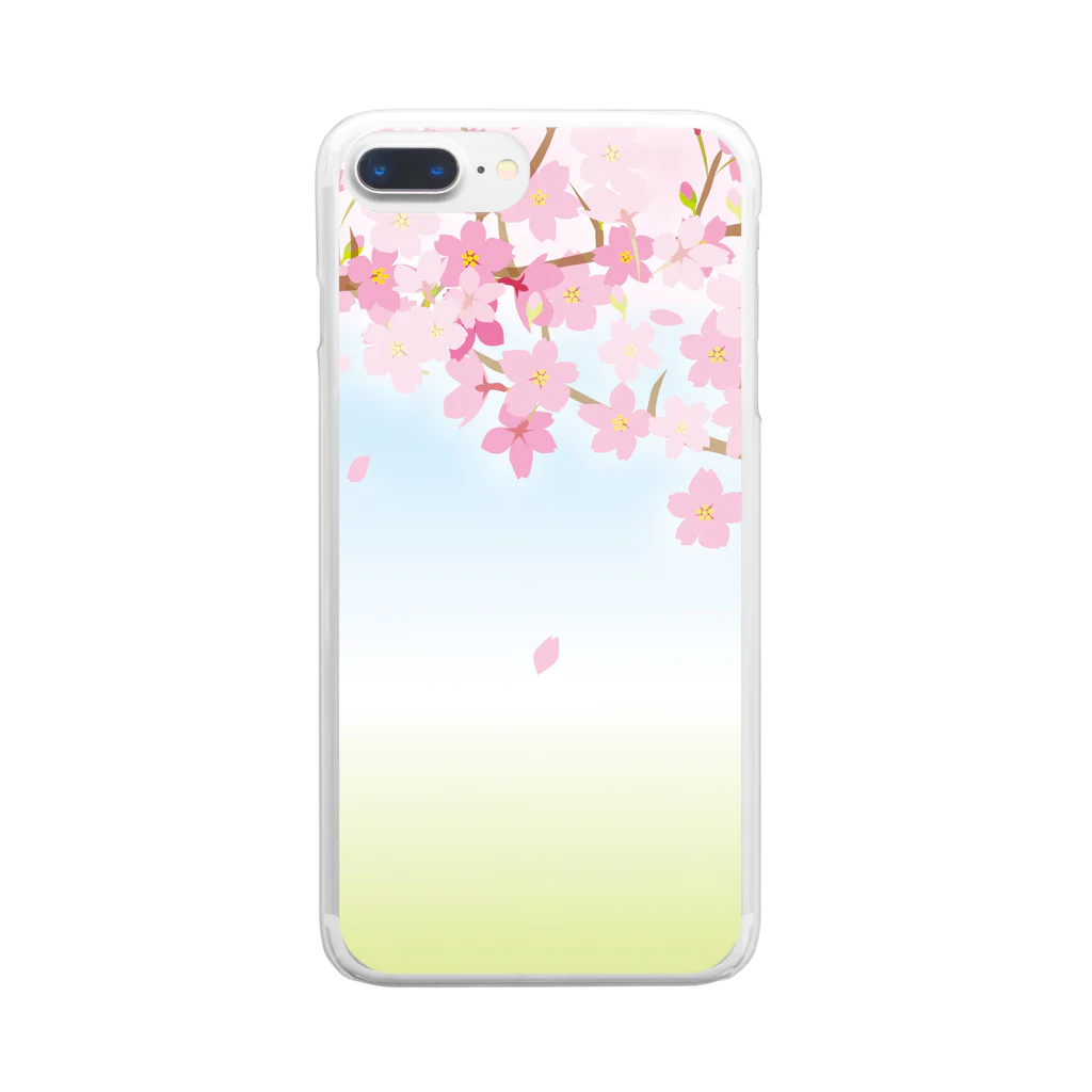 orange_honeyの桜45 Clear Smartphone Case