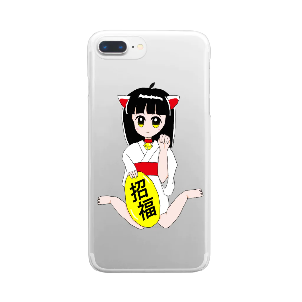 Neroliの招き猫娘 Clear Smartphone Case