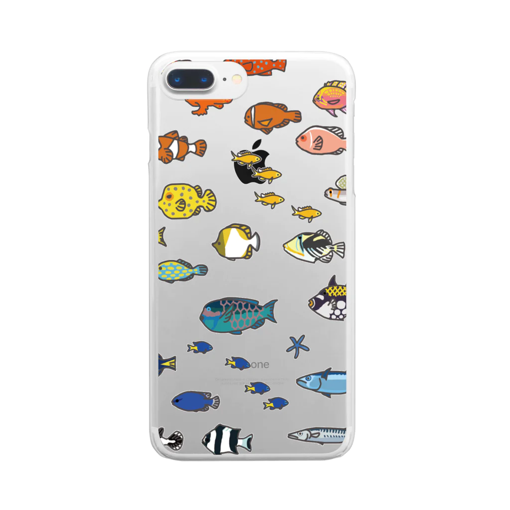 しまのなかまfromIRIOMOTEのらくがきしまのなかま魚類 Clear Smartphone Case