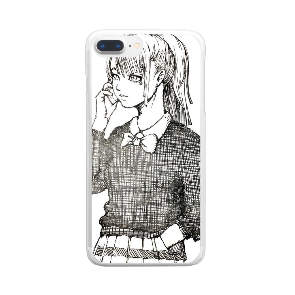 可愛いペン画イラスト Shikazu Fashion Shikazufashion のクリアスマホケース Iphoneケース 通販 Suzuri スズリ