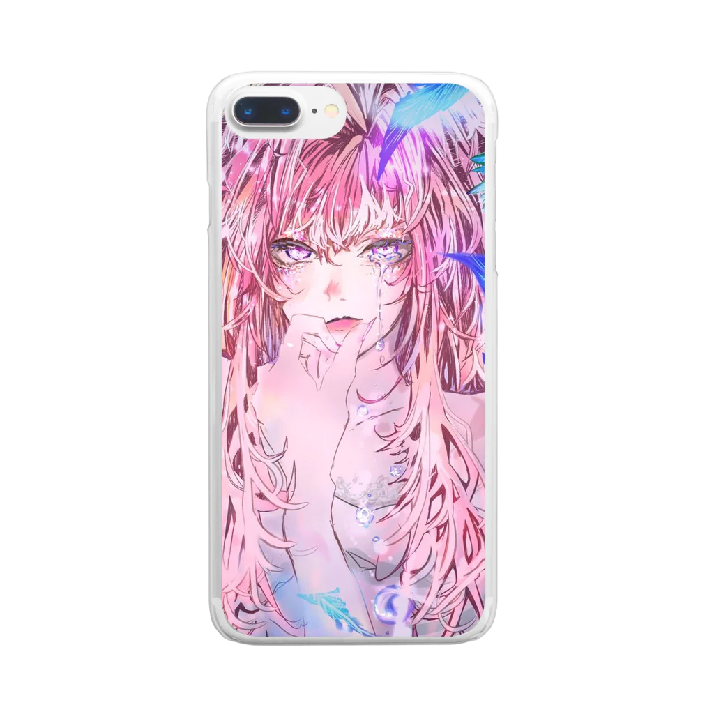 数-すう-のオリジナルイラストケース Clear Smartphone Case