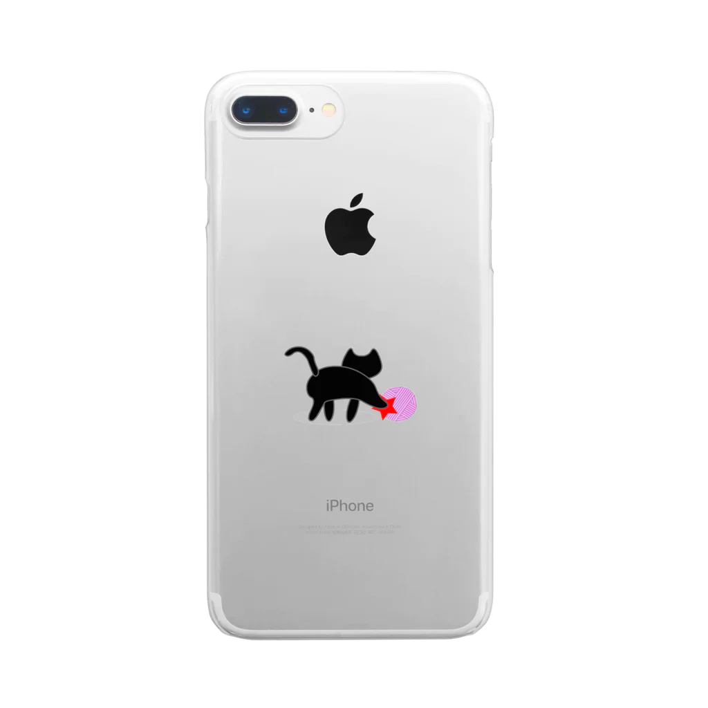 あんちよ製餡所の黒猫のいる部屋 Clear Smartphone Case