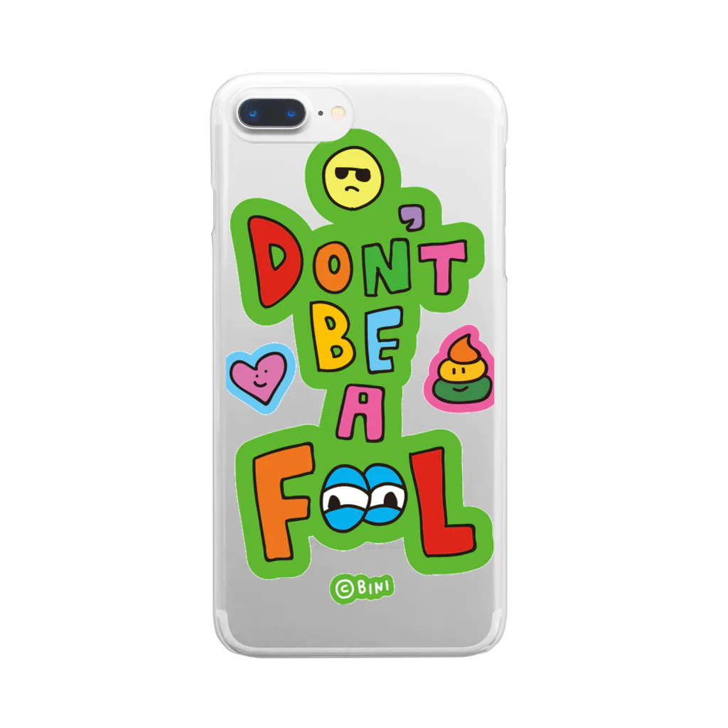 Bingbungのdon't be a fool Clear Smartphone Case