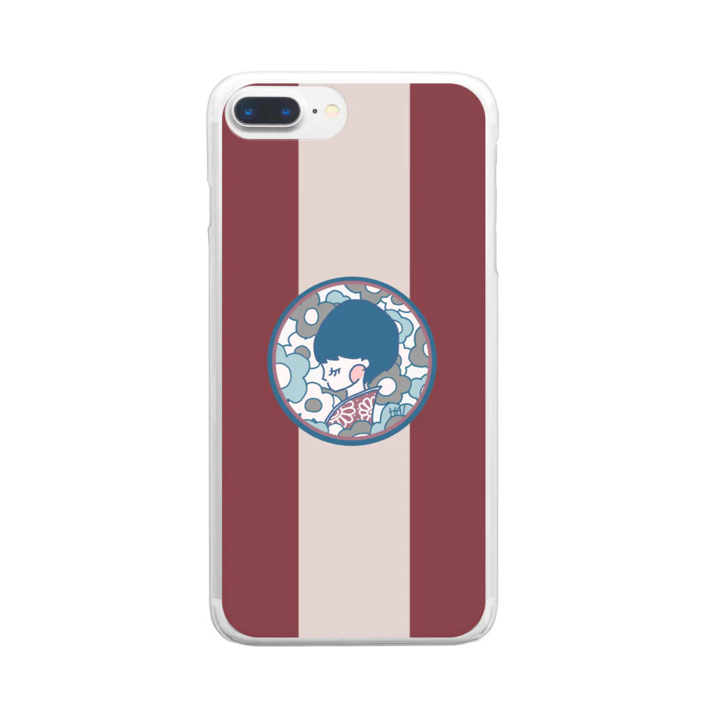 HAL-HIの花春(紅) Clear Smartphone Case