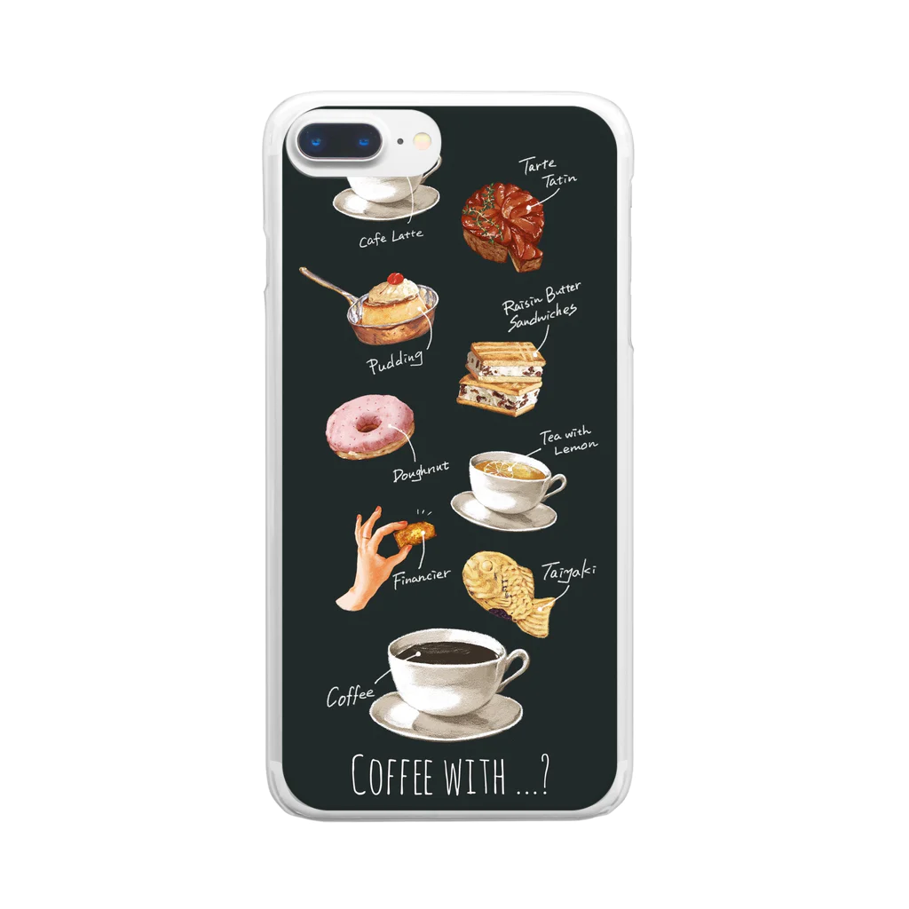 camomi.のCoffee with...? Clear Smartphone Case