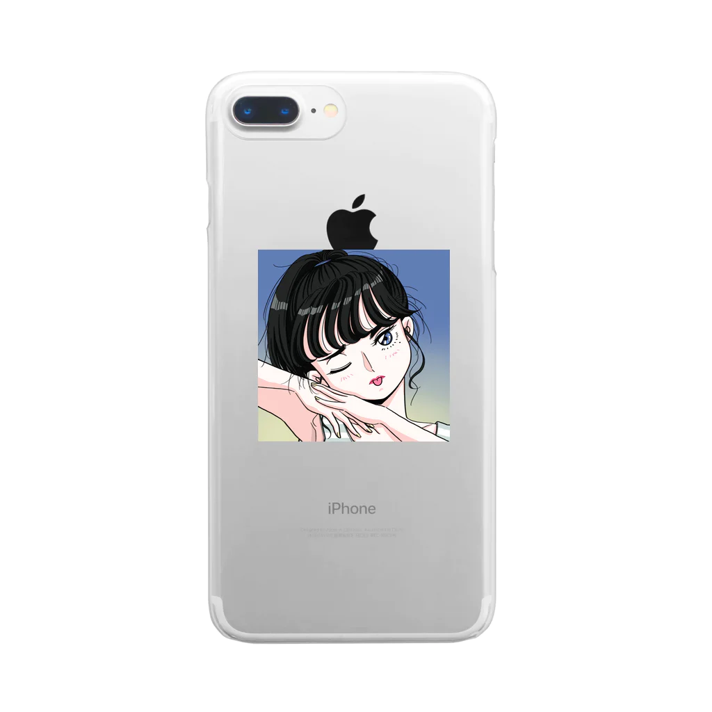 natsumi sato /イラストレーターの泣きぼくろの彼女 Clear Smartphone Case