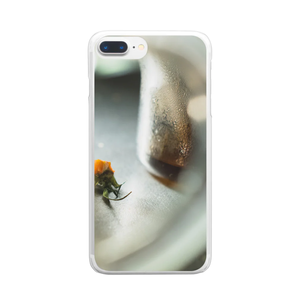 ■の湯の落ちたトマト Clear Smartphone Case