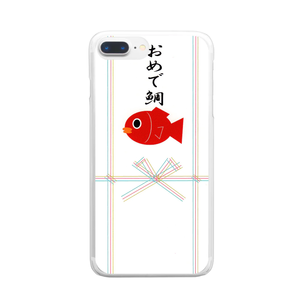 アクセルスタイルのおめで鯛 Tシャツ Clear Smartphone Case