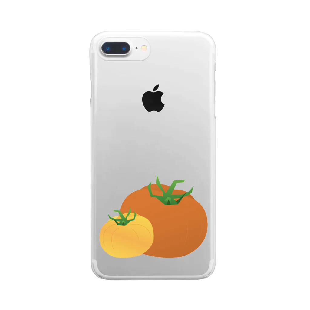 理系アイテムや生き物のお店のオレンジと赤のトマト Clear Smartphone Case