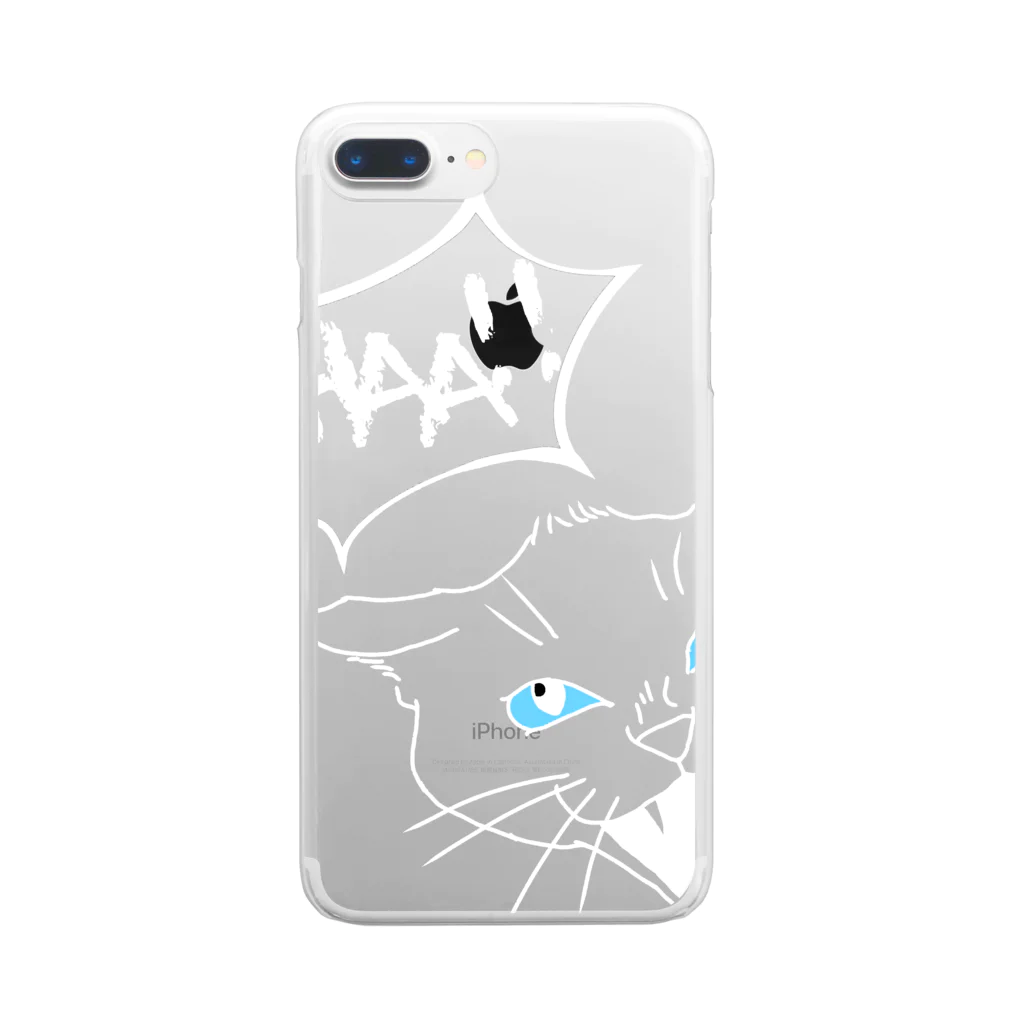 猫耳亭白猫の猫大好き人生ツアー(white) Clear Smartphone Case