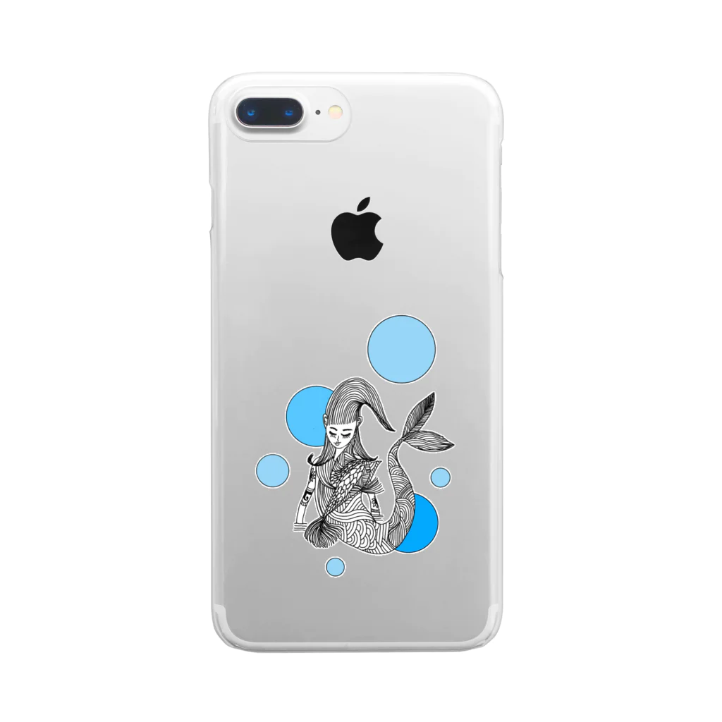 peacefulの人魚 Clear Smartphone Case