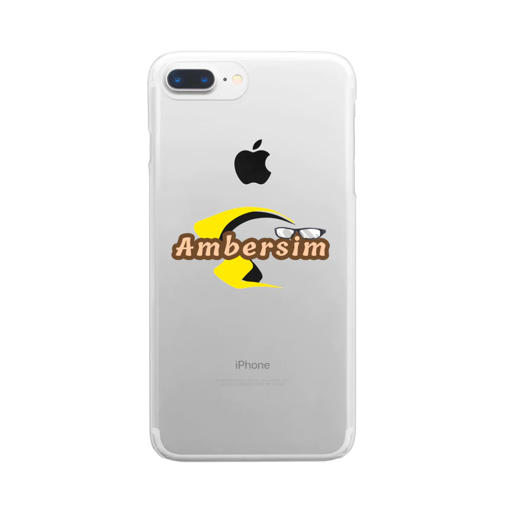 Ambersim(アンバーシム)のAmbersimロゴマーク Clear Smartphone Case