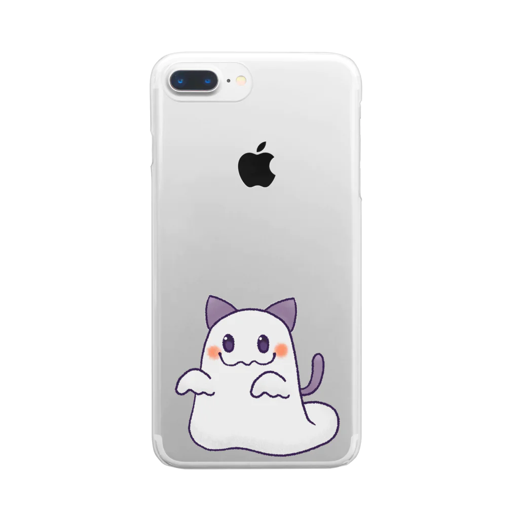 坂本屋のおばけねこ Clear Smartphone Case