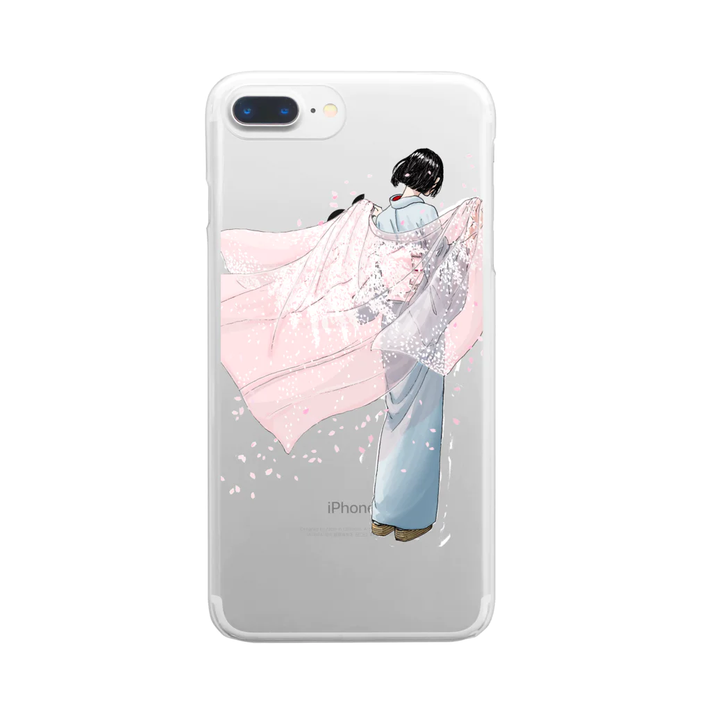 SoNo-designsのさくら吹雪 Clear Smartphone Case