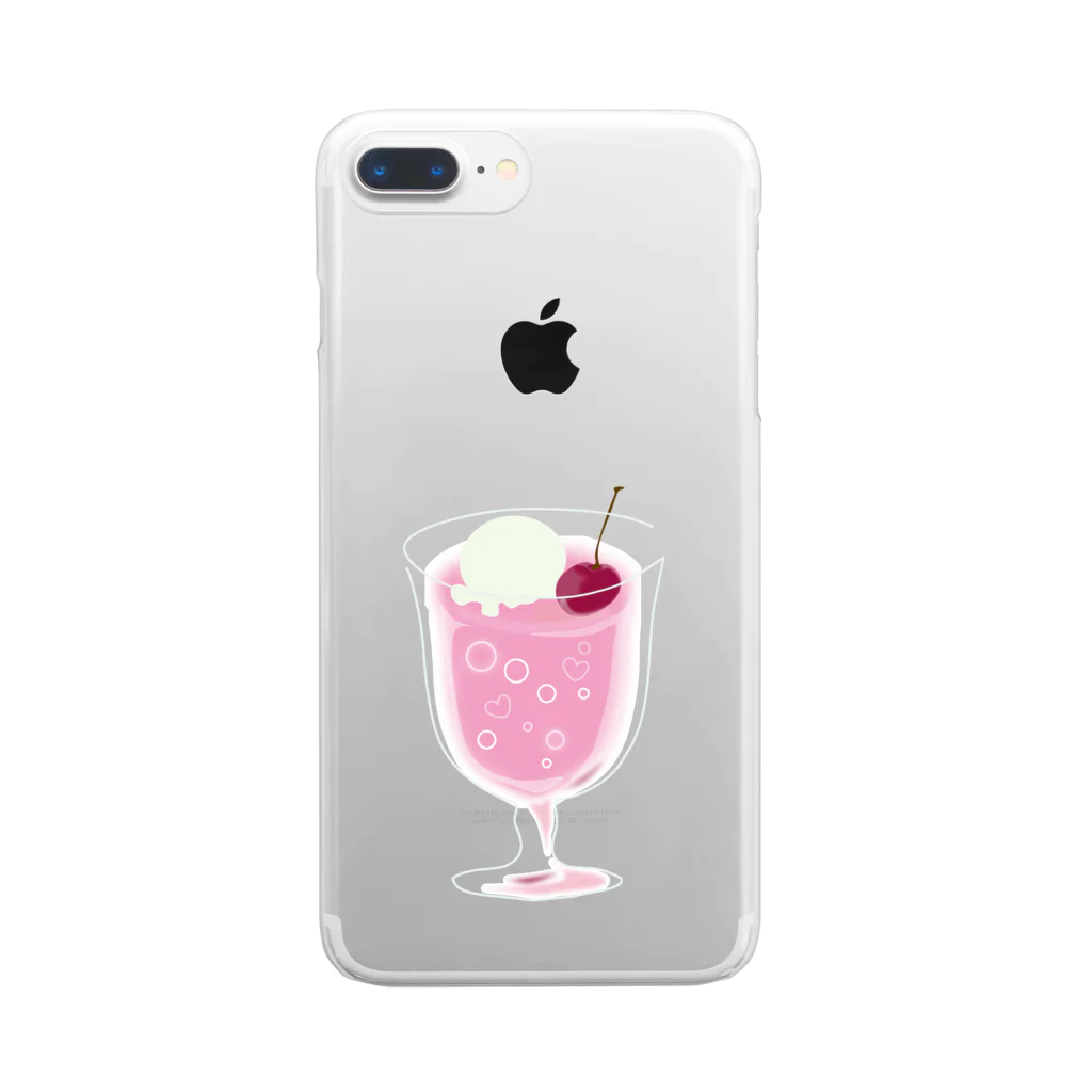 Papillon.のいちごソーダ Clear Smartphone Case