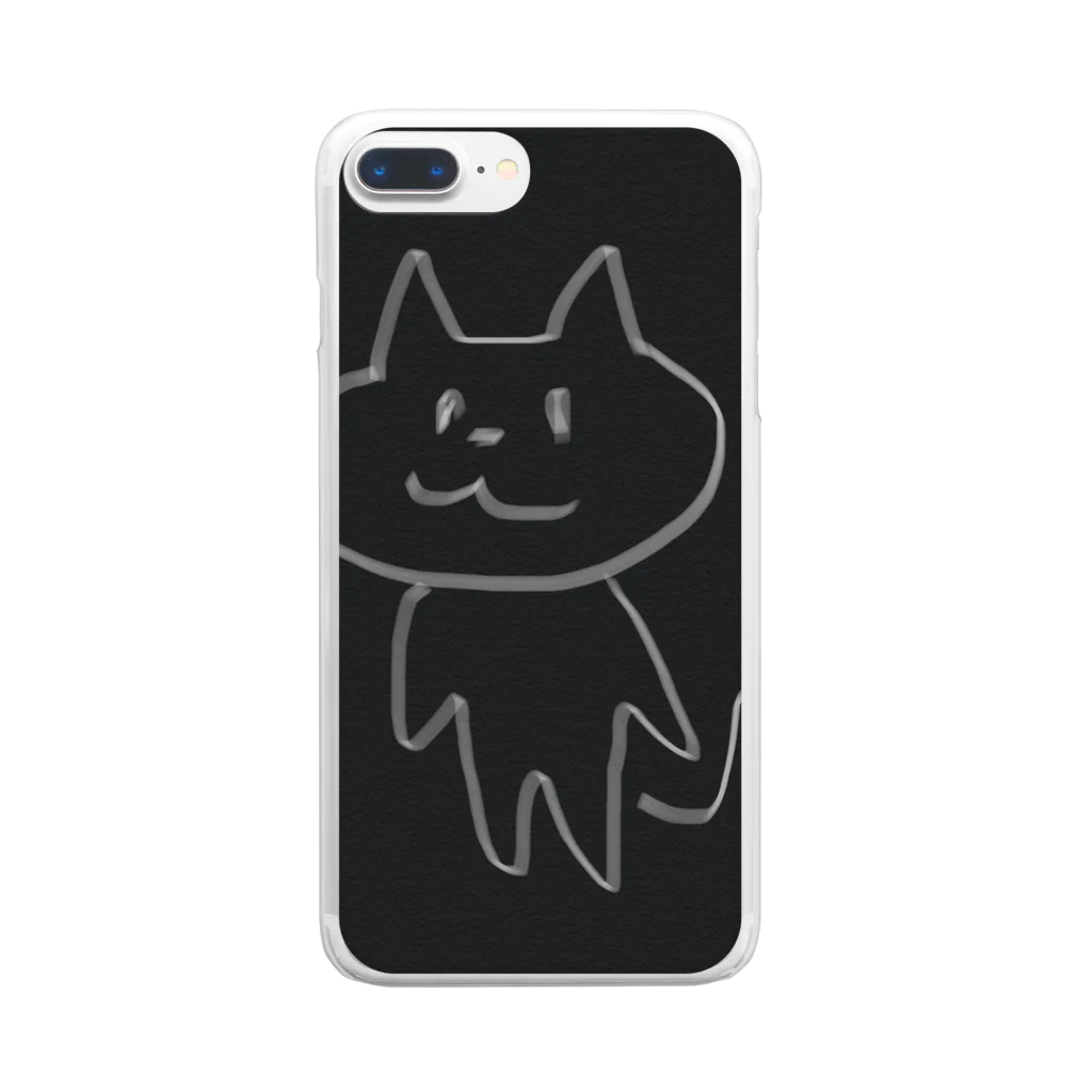 noise180の直立歩行する猫 Clear Smartphone Case